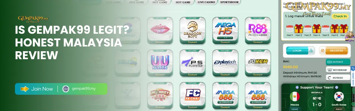 Is GEMPAK99 Legit? Honest Malaysia Review