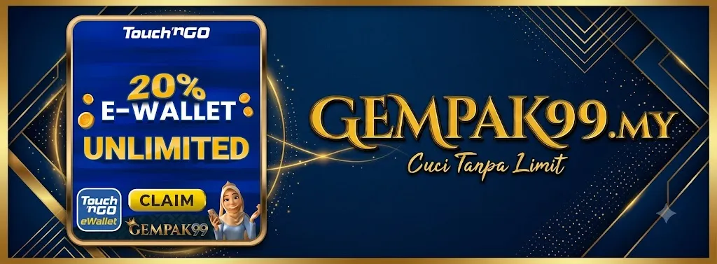 GEMPAK99 E-Wallet Unlimited 20 Percent Topup Bonus Malaysia