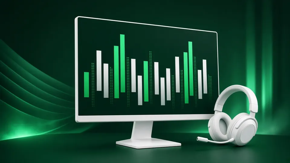 Esports setup in green and white